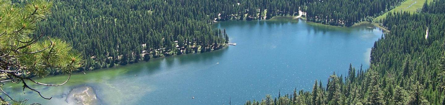 Aerial view of Bonaparte Lake