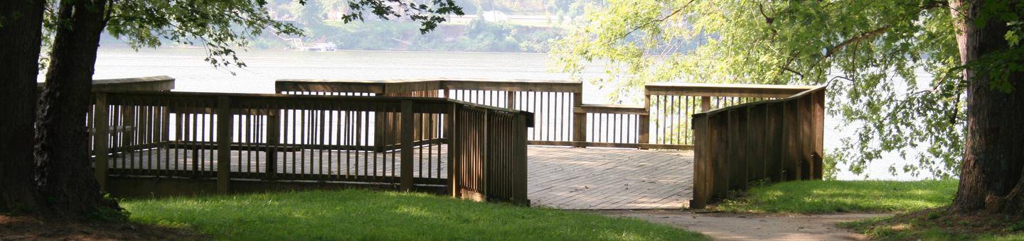 Viewing deck at Leith Run Campground