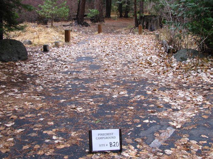 Pinecrest Campground Site B20