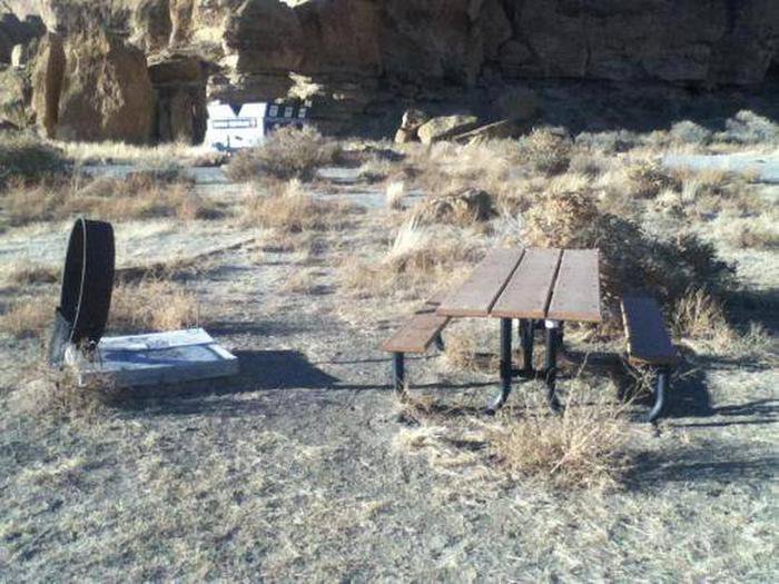 Picnic table, fire grate and tent pad available in each campsite