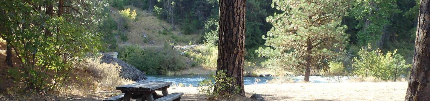 Set along the TIeton River this site offers walk in access.